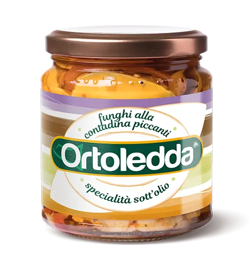 Ciuperci Picante, Ortoledda, 280 gr, champignon feliate, in ulei