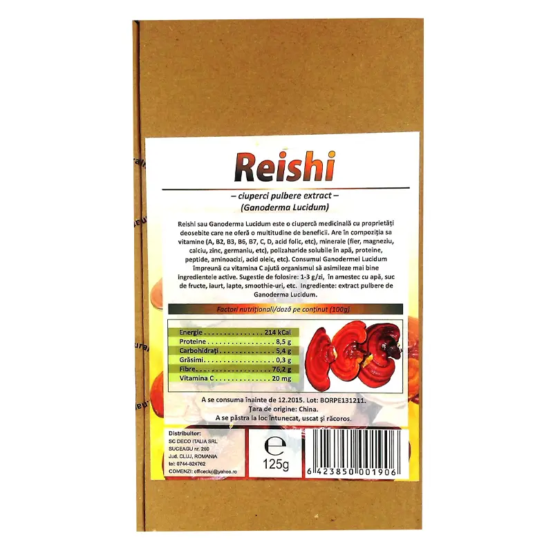 Ciuperci Reishi pulbere eco 100g Deco Italia