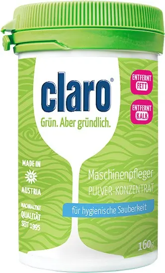 Claro Pulbere concentrata pentru intretinerea masinii de spalat vase, 160g Claro