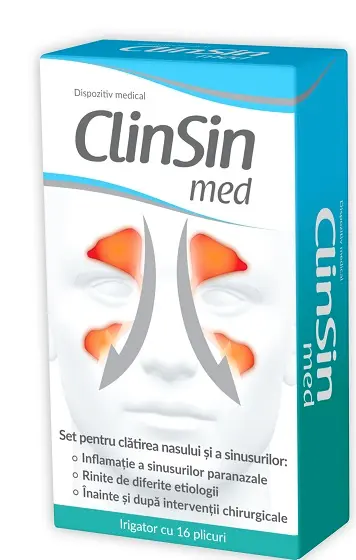 Clinsin Med set irigator + 16 plicuri – Zdrovit - Curăță nasul