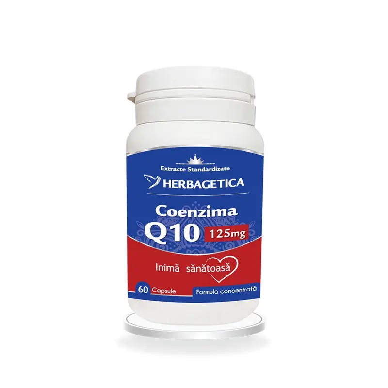 Coenzima Q10 125 mg 60 capsule – Herbagetica - Energie celulară