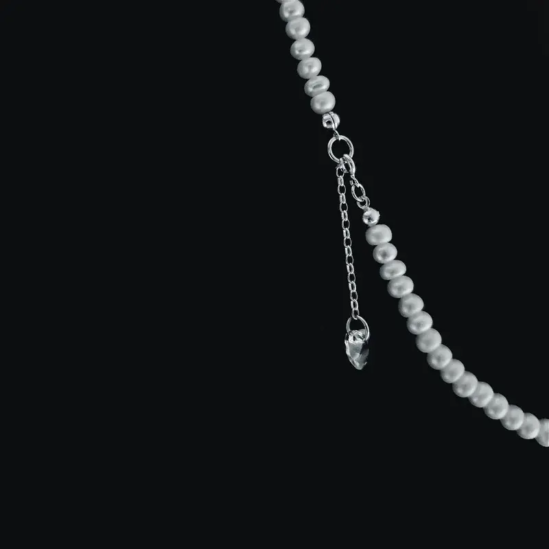 Colier perle naturale | Crystal Heart |