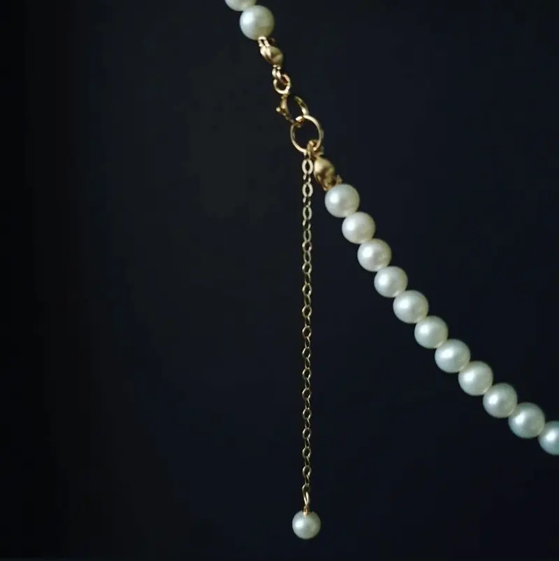 Colier perle naturale si lantisor gold filled