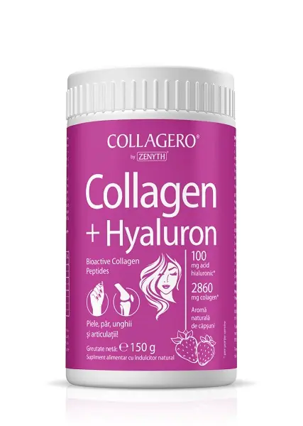 Collagen + Hyaluron 150 g pulbere – Zenyth - Aromă de căpșuni