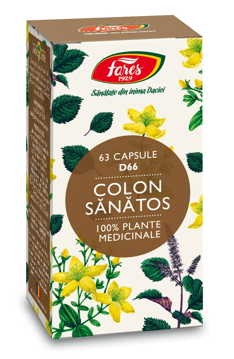 Colon sănătos D66 63 de capsule – Fares - Confort digestiv