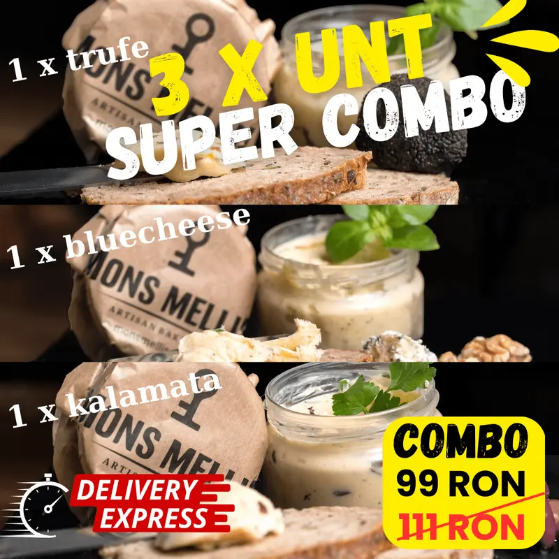 Combo 3 Tipuri de Unt - Trufe, Bluecheese, cu Măsline