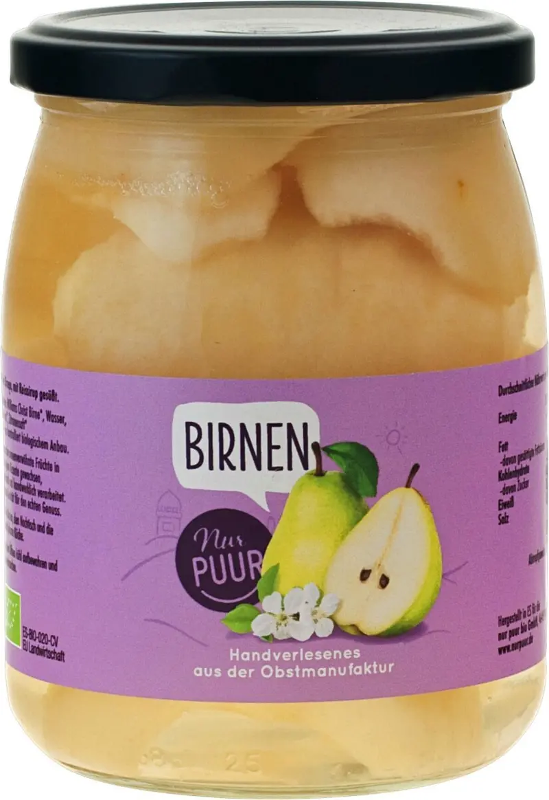 Compot bio de pere 500 g Nur Puur