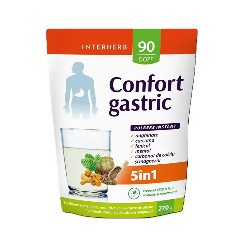 Confort Gastric 5in1 pulbere instant 270 g – Interherb