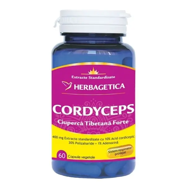 Cordyceps – Ciuperca tibetană Forte 60 capsule – Herbagetica