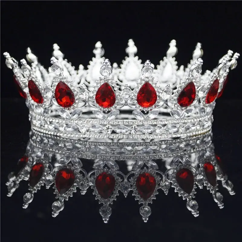 Coronita Topper Tort Argintiu Rosu 15 CM