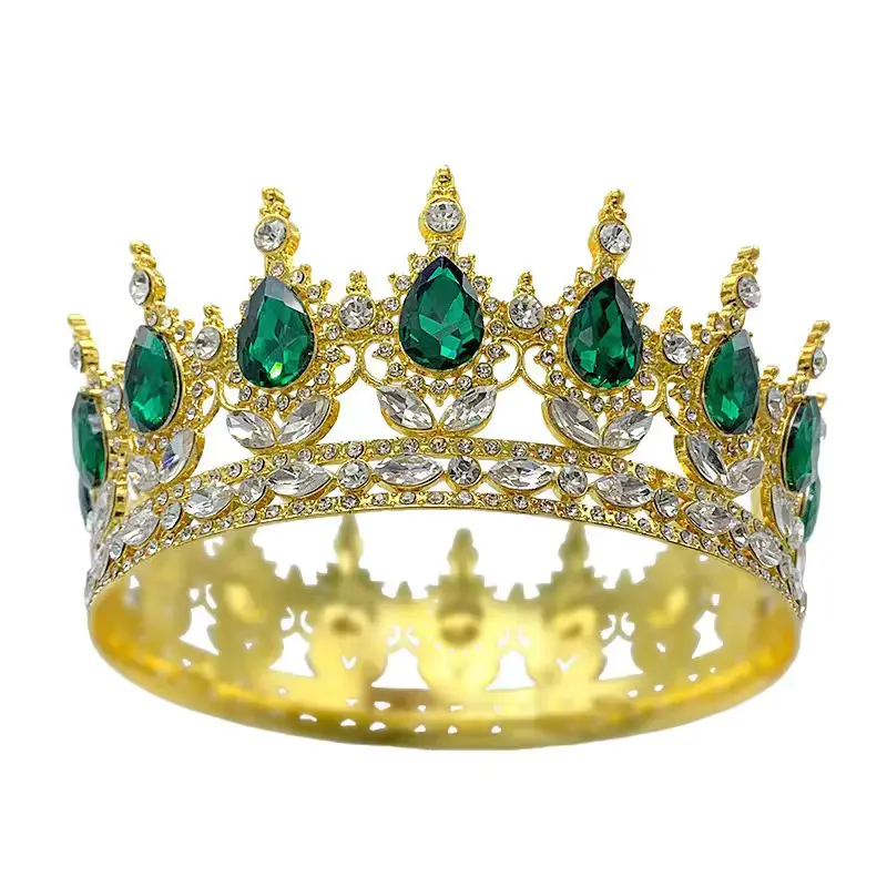Coronita Topper Tort Auriu Verde Smarald 15 CM