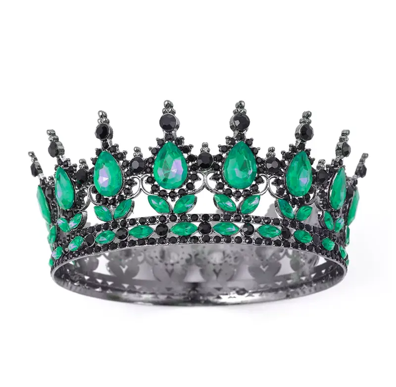Coronita Topper Tort Negru cu Verde Smarald 15 CM