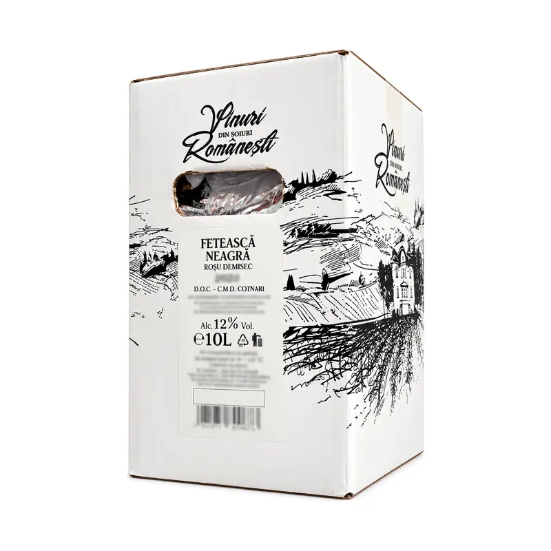 Cotnari Bag in Box Fetească Neagră Roșu Demisec 10L 12%