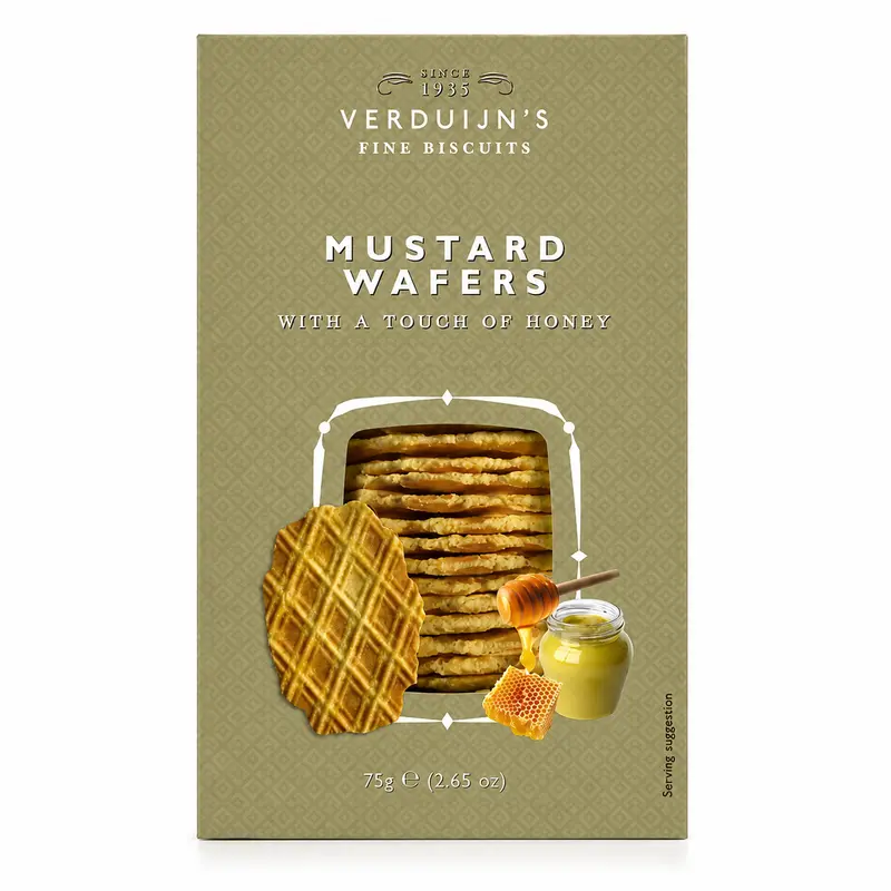 Crackers cu muștar și miere Verduijn's Fine Biscuits 75g