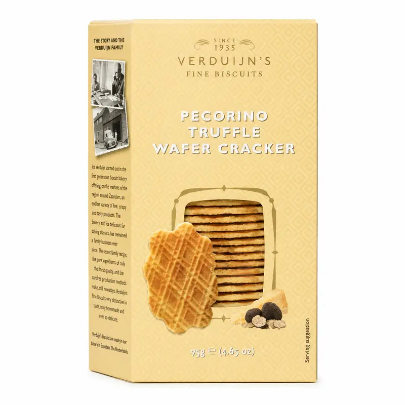 Crackers cu pecorino și trufe negre Verduijn's Fine Biscuits 75g
