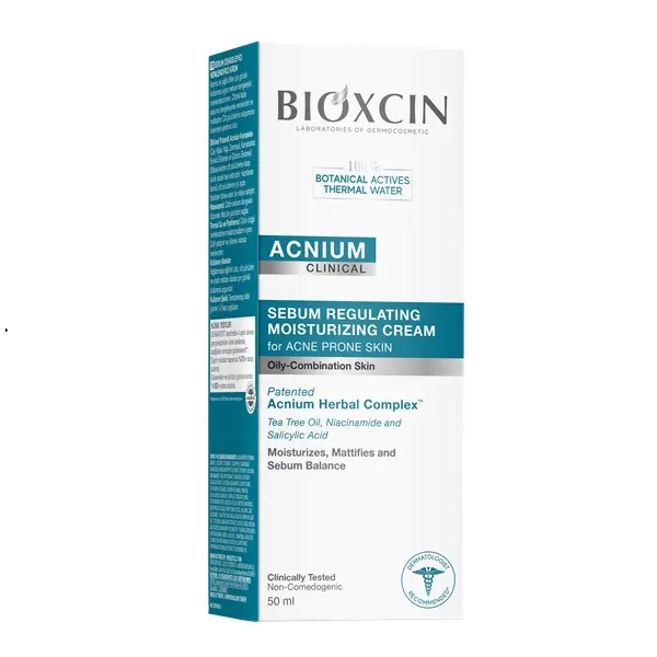 Cremă Acnium pentru ten acneic (50 ml) – Bioxcin - Ten mat