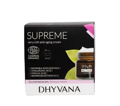 Crema bio de fata nutritiva antirid Supreme 40ml Dhyvana