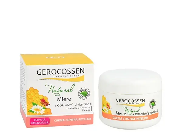 Cremă contra petelor cu miere și vitamina E 100 ml – Gerocossen