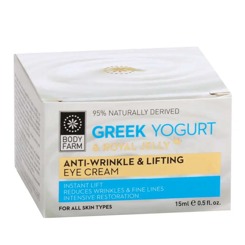 Crema de ochi antirid si lifting cu iaurt grecesc si laptisor de matca 15ml Body Farm