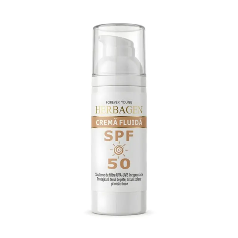 Cremă fluidă pentru ten SPF 50 50 ml – Herbagen - Hidratare