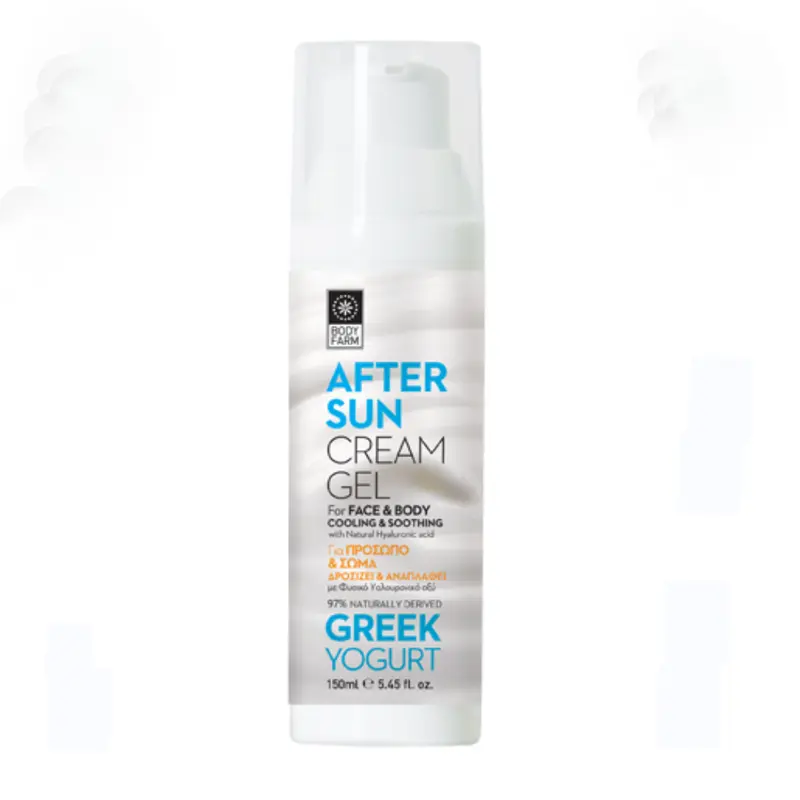 Crema gel dupa plaja cu iaurt grecesc si acid hialuronic 150ml Body Farm