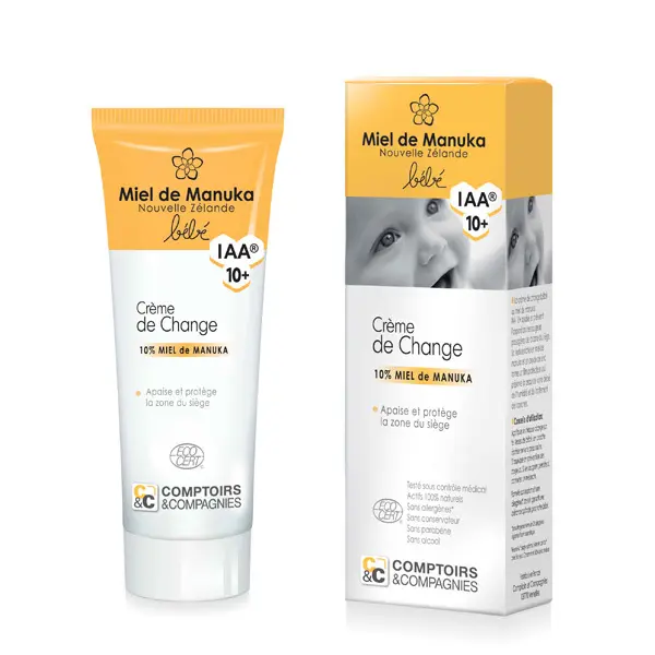 Crema iritatii scutec bio cu miere de Manuka pentru bebelusi 75ml C&C