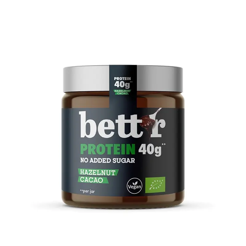 Crema Proteica Tartinabila Vegana Bio cu Alune si Cacao Fara Zahar Adaugat Bettr 250 g