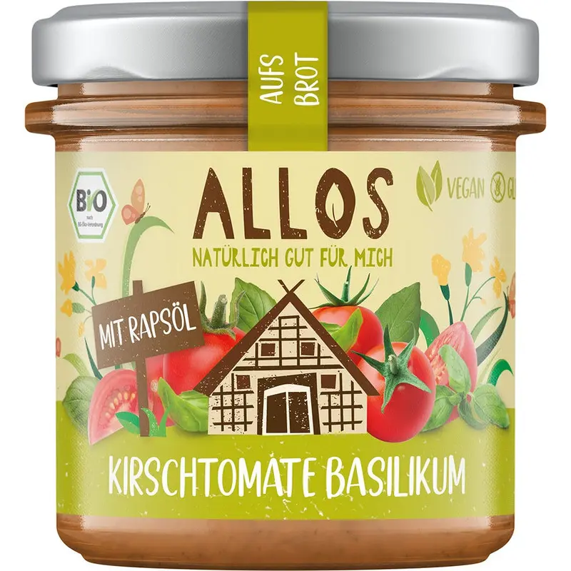 Crema tartinabila cu rosii cherry si busuioc fara gluten, 140g