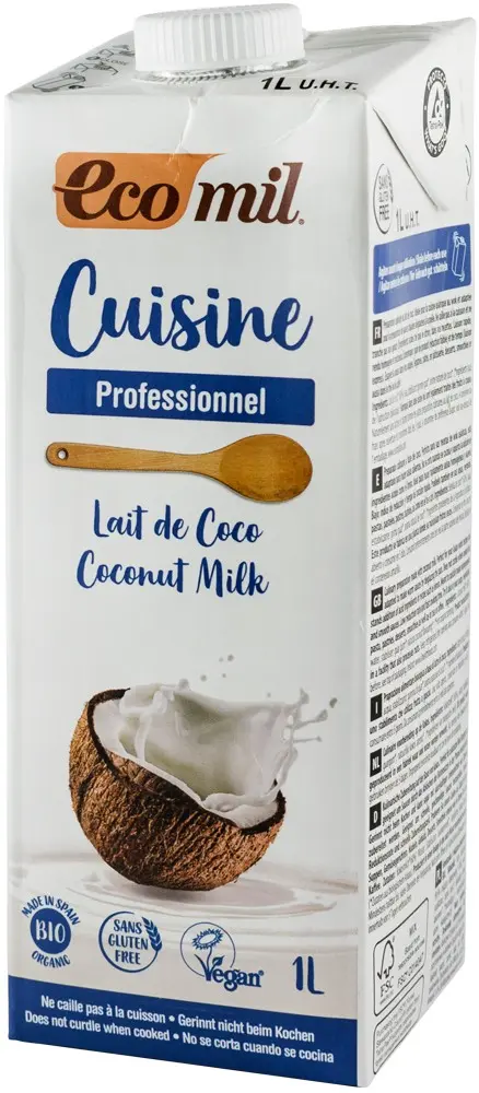 Crema vegetala bio pentru gatit pe baza de cocos, 1000ml Ecomil Cuisine