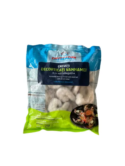 CREVEȚI DECORTICAȚI FĂRĂ CODIȚĂ 8/12   1KG