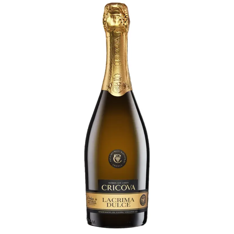 Cricova Lacrima Dulce Alb Spumant Demisec 0.75L 10%