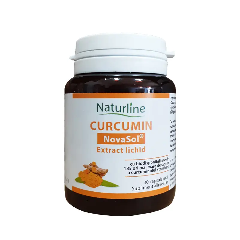 Curcumin NovaSol Extract Lichid 30 cps Naturline
