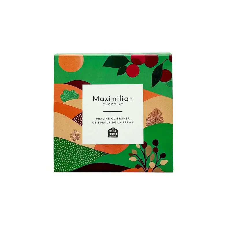 Cutie 9 Praline cu Brânză de Burduf, Maximilian Chocolate