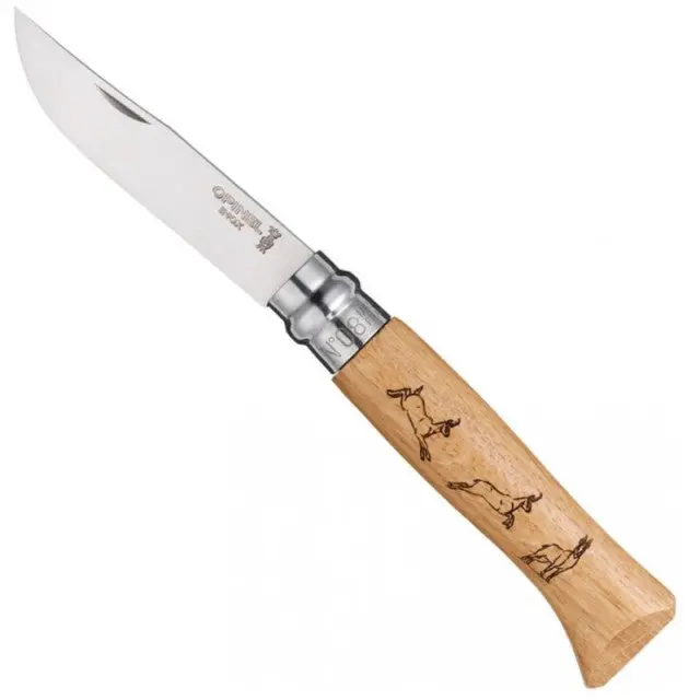 Cutit briceag Opinel No. 8 Inox Animalia Goat ( 001621 )