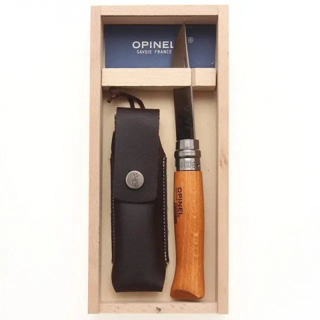 Cutit briceag Opionel NO. 8 Carbon si Teaca Opinel Alpine ( 000815 )