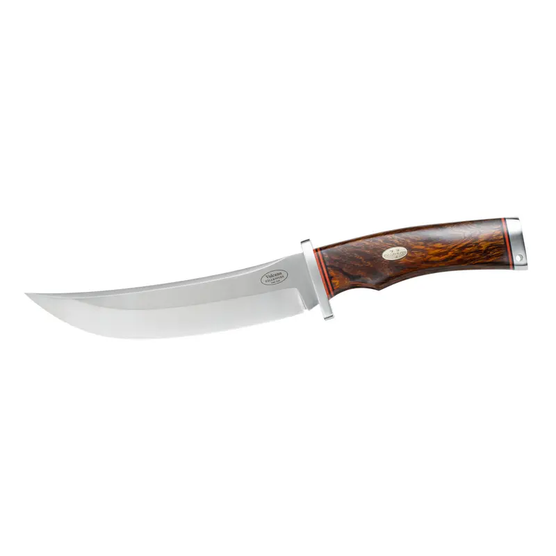 Cutit de vanatoare, lama otel Lam. CoS, maner lemn, teaca piele, FALLKNIVEN V1L VOLCANO