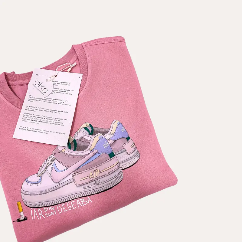 degeaba sweatshirt, pink, medium fit