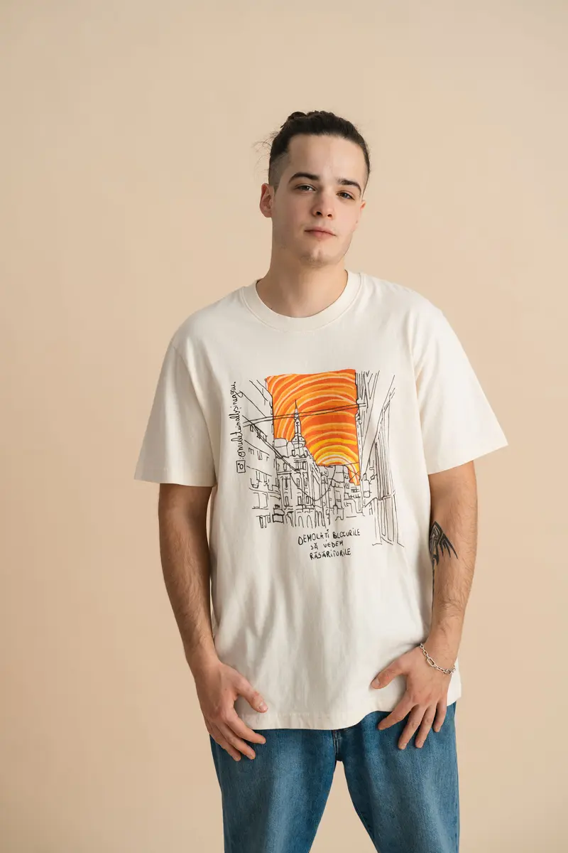 demolati blocurile t-shirt, relaxed fit