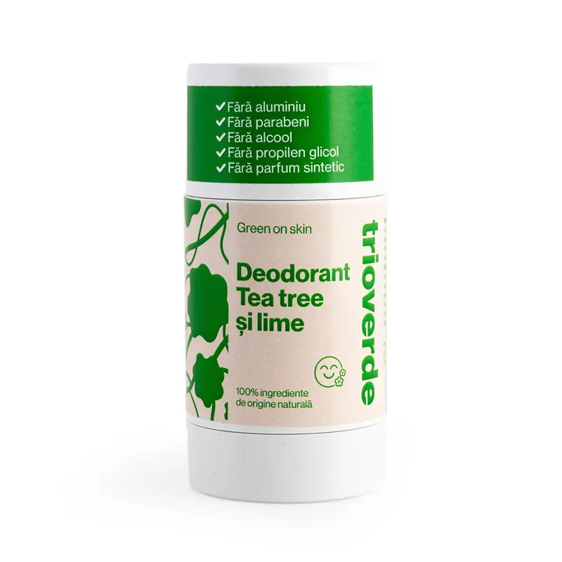 Deodorant roll-on cu tea tree și lime 60 g – Trio Verde
