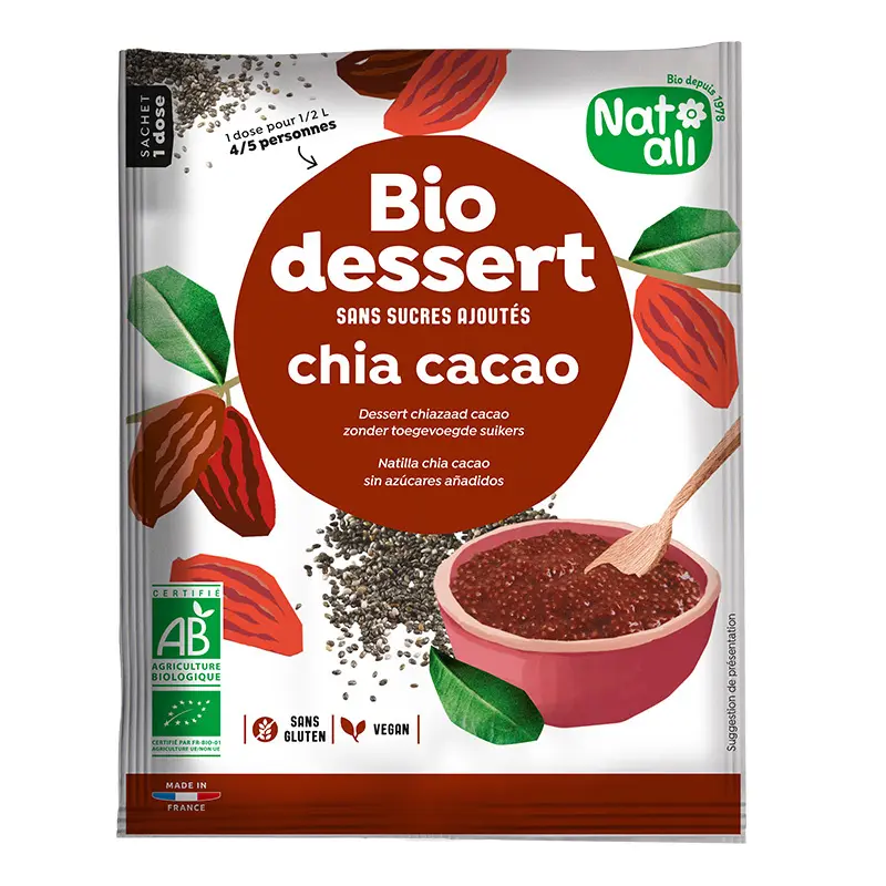 DESERT CU CHIA SI CACAO BIO 40G