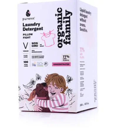 Detergent Bio Lichid pentru Rufe fara parfum pillow fight 3l Purenn