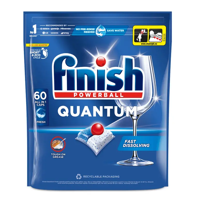 Detergent Finish Caps.Quantum Vase Allin1 Fresh 60buc