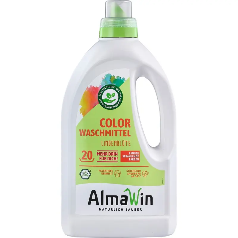 Detergent lichid pentru rufe colorate cu parfum din flori de tei, 1.5L | AlmaWin