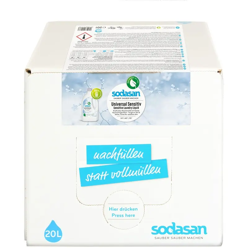 Detergent lichid universal sensitiv Bag-in-Box, 20L | Sodasan