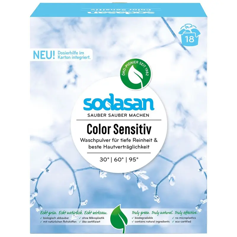 Detergent pudra Color - Sensitiv organic, 1.01kg | Sodasan