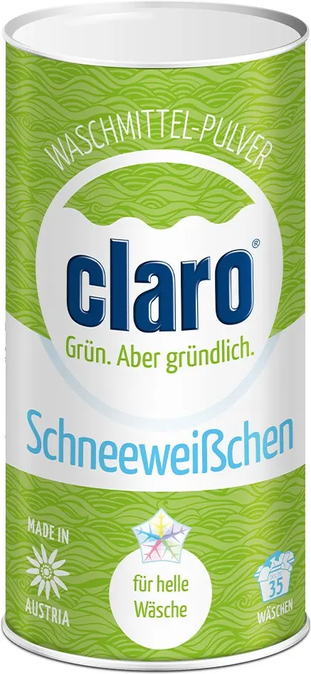 Detergent pulbere ecologica Alba ca Zapada, pentru haine deschise la culoare, 1kg Claro