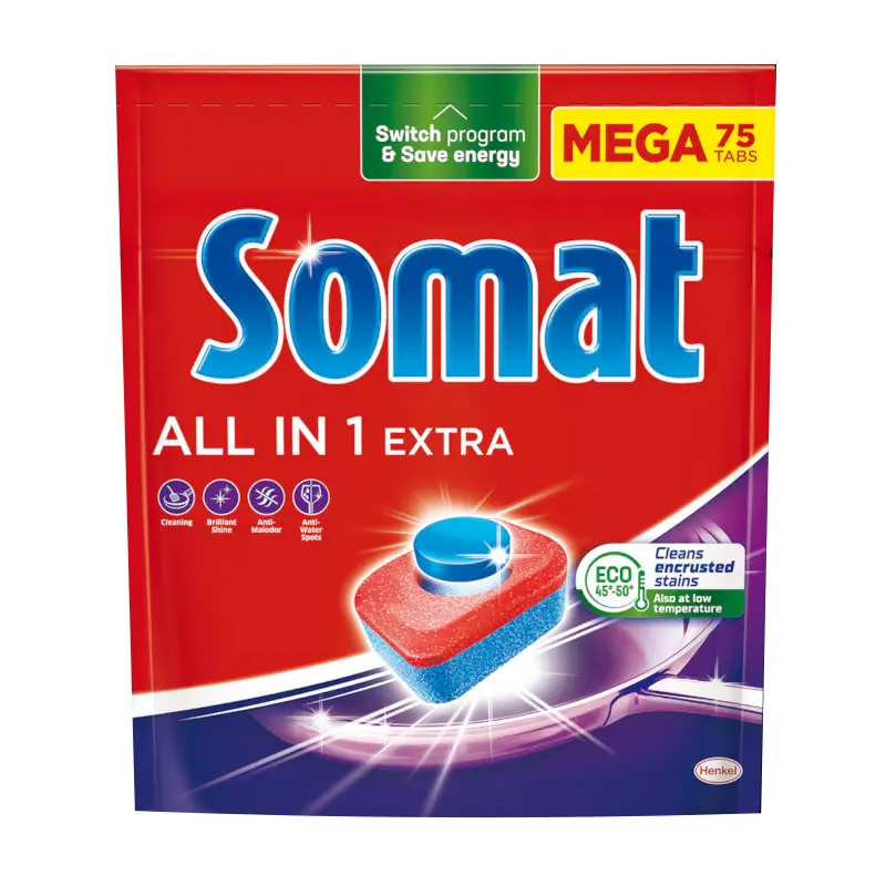 Detergent vase Somat All in One Extra  75Tabs 1245g