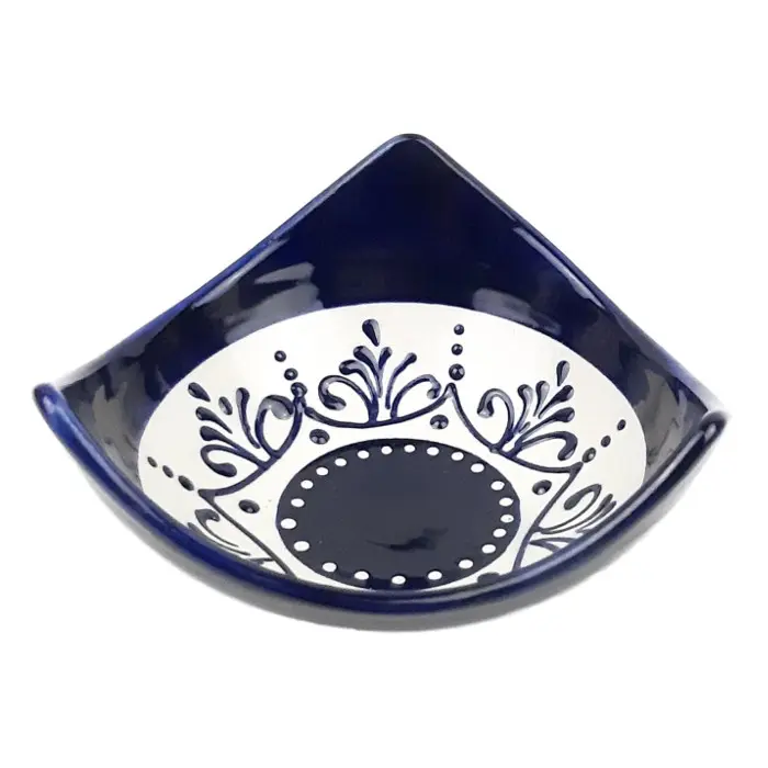 Don Gastronom bol cu trei colțuri din ceramică pictat manual Granada 12x7 cm