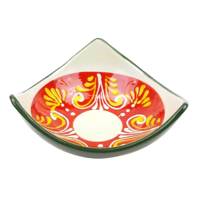 Don Gastronom bol cu trei colțuri din ceramică pictat manual Toledo 12x7 cm