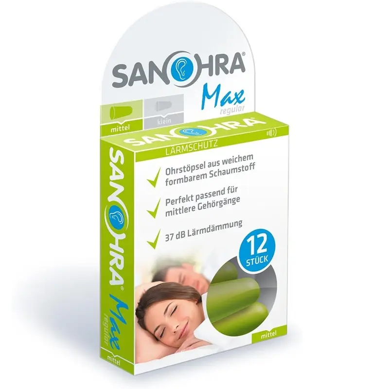 Dopuri urechi Sanohra Max Regular 12 buc/cutie – Abi Solutions